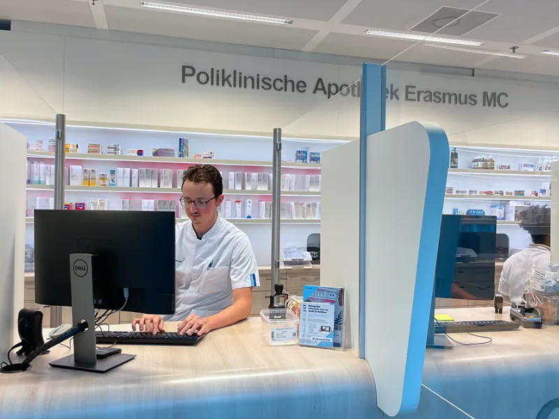 Bart, apothekersassistent, poliklinische apotheek, erasmus mc