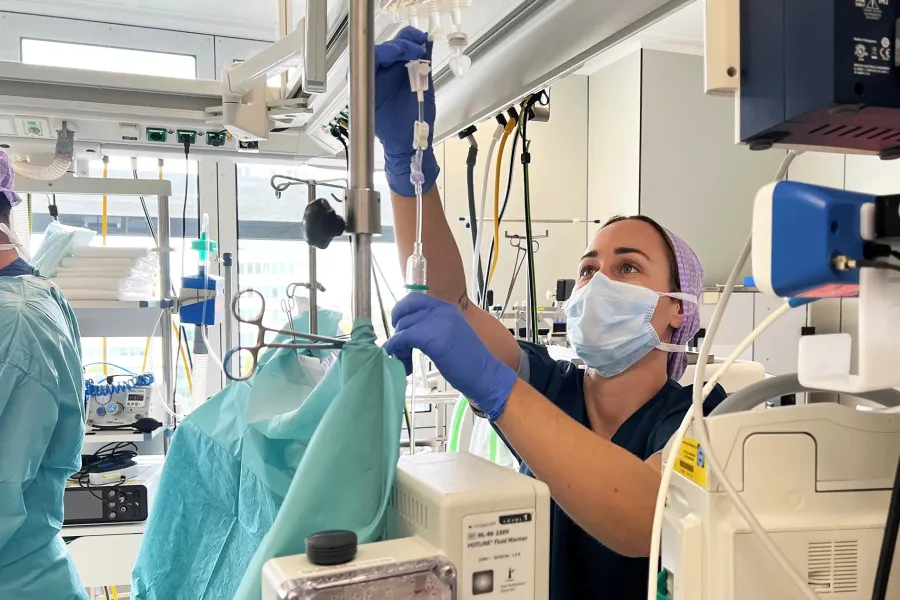 Inge, infuus controleren